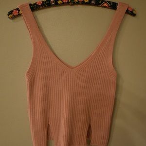 DEBUT Rose Sweater Style Crop Top Size S